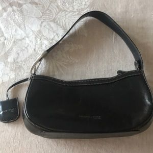 Black Leather Kenneth Cole Handbag